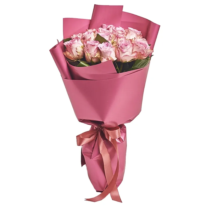 Букет из 15 фиолетовых роз (70см)